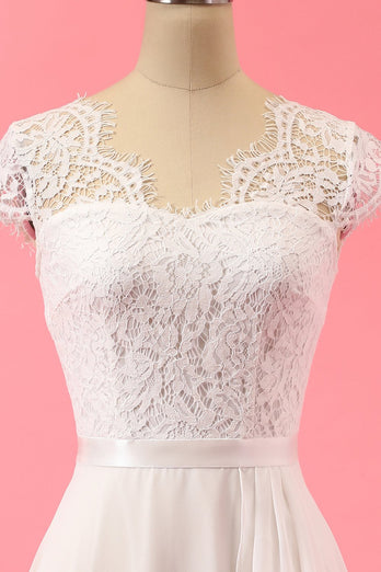 Formal vestido de renda Ruffle