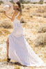 Carregar imagem no visualizador da galeria, Marfim Open Back Boho Lace Vestido de noiva