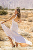 Carregar imagem no visualizador da galeria, Marfim Open Back Boho Lace Vestido de noiva