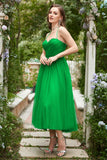 Vestido de baile midi tulle verde
