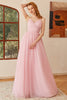Carregar imagem no visualizador da galeria, Glitter Pink Lace-Up Ruched Longo Vestido de baile