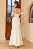 Carregar imagem no visualizador da galeria, Simples fora do ombro vestido de casamento Boho