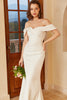 Carregar imagem no visualizador da galeria, Simples fora do ombro vestido de casamento Boho