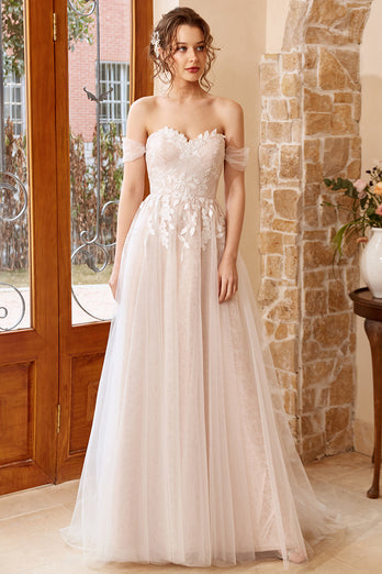 Appliques Tulle Halter Vestido de noiva