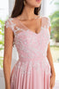 Carregar imagem no visualizador da galeria, Cor-de-rosa De contas chiffon mãe do vestido de noiva