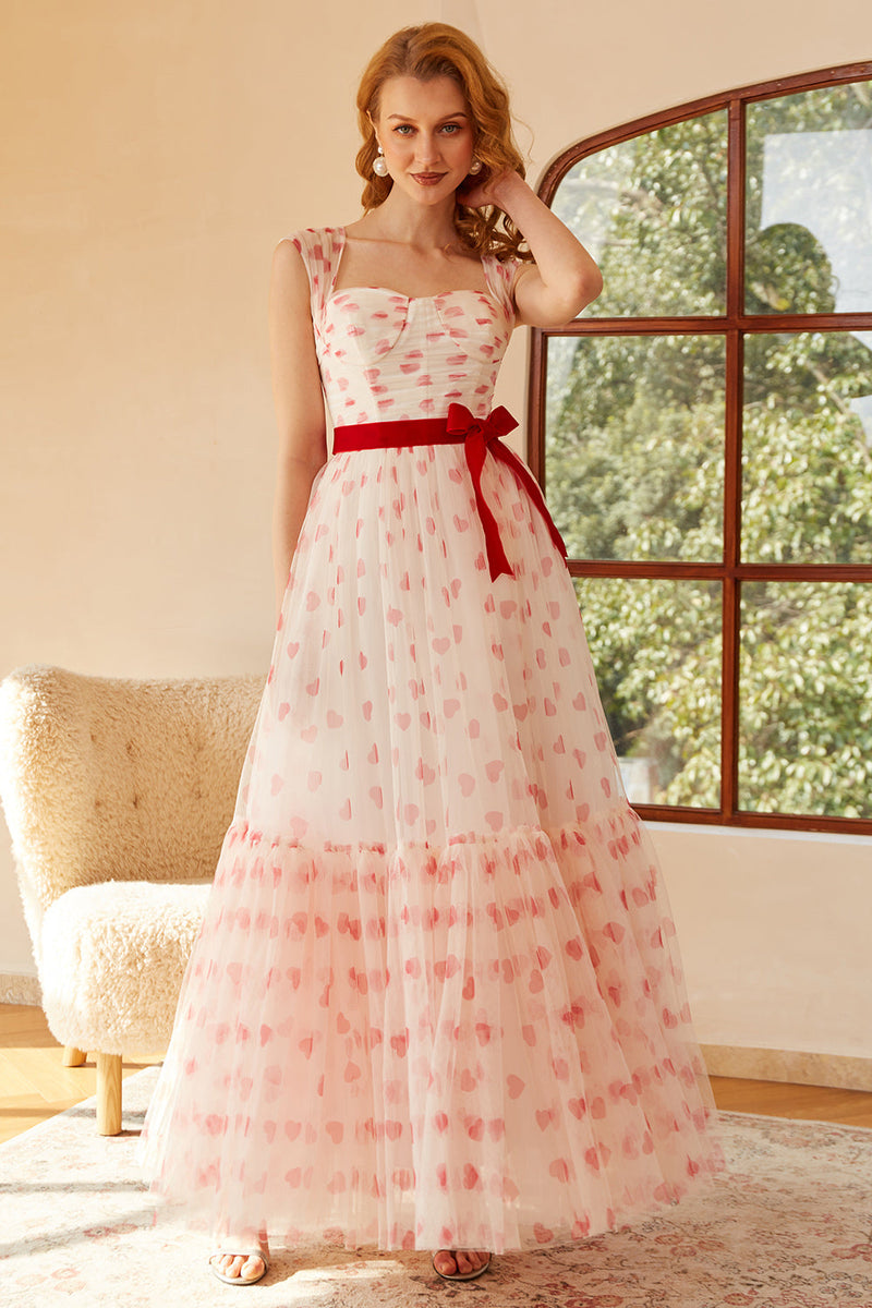 Carregar imagem no visualizador da galeria, Princesa A Linha Querida Longa Vestido de Baile com Bowknot