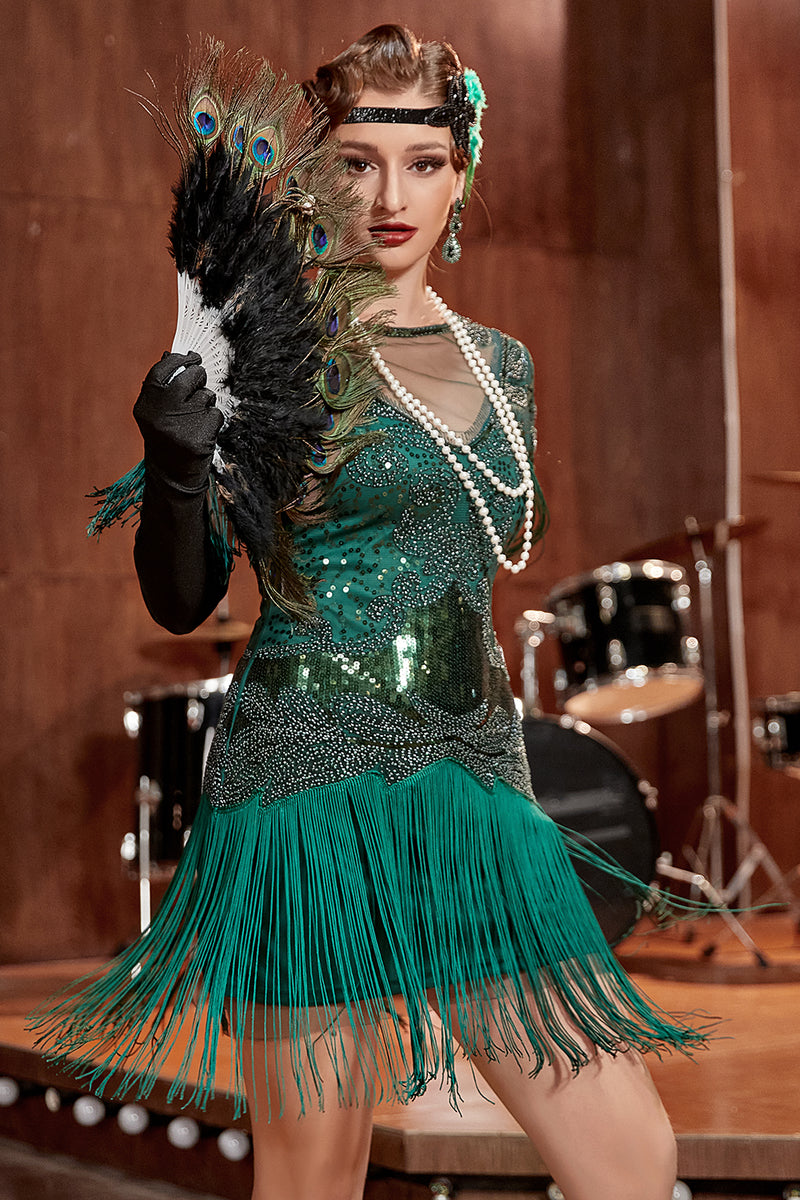 Carregar imagem no visualizador da galeria, Vestido de Gatsby Gatsby com franjas
