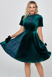 Oferta Por Tempo Limitado Mini Vestido de Veludo(1 Peça - Estilo e Cor Aleatórios)