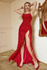 Carregar imagem no visualizador da galeria, Lantejoulas Vermelho Vestido de Noite
