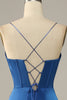 Carregar imagem no visualizador da galeria, Vestido de baile sereia azul real