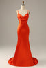 Carregar imagem no visualizador da galeria, Vestido de baile sereia laranja