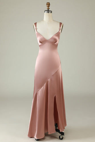 Blush Vestido de Dama de Honor Assimétrico