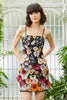 Carregar imagem no visualizador da galeria, Preto Esparguete Correias Bainha Homecoming Vestido com Flores 3D
