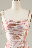Blush Floral Boho Sereia Vestido Madrinha