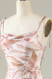 Blush Floral Boho Sereia Vestido Madrinha