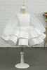 Carregar imagem no visualizador da galeria, Marfim manga comprida flor menina vestido