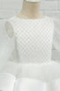 Carregar imagem no visualizador da galeria, Marfim manga comprida flor menina vestido