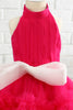 Carregar imagem no visualizador da galeria, Fuchsia Halter Flower Girl Dress