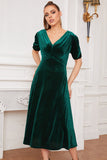 Oferta Por Tempo Limitado Mini Vestido de Veludo(1 Peça - Estilo e Cor Aleatórios)