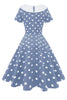 Carregar imagem no visualizador da galeria, Vestido De Gola Azul Peter Pans 1950