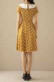 Vestido De Gola Azul Peter Pans 1950