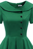Carregar imagem no visualizador da galeria, Vestido verde peterpans collar vintage 1950s