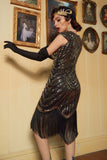 Vestido flapper Gatsby Glitter Fringe 1920