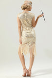 Vestido de flapper Golden Gatsby Glitter Fringe 1920