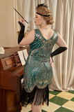 Vestido de flapper de franjas Gatsby Roaring Plus Tamanho 1920s Vestido