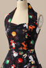 Carregar imagem no visualizador da galeria, Vestido de festa de Natal de Halter Retro Halter