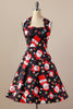 Carregar imagem no visualizador da galeria, Vestido de festa de Natal de Halter Retro Halter