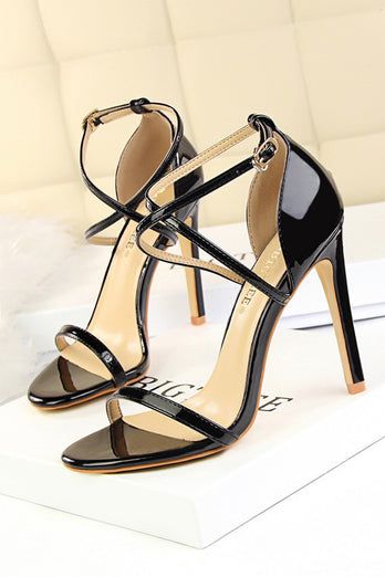 Sandálias de stiletto preto