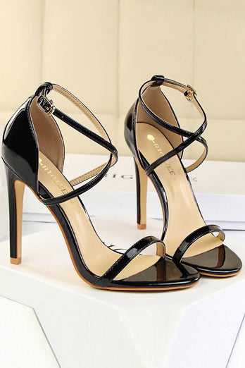 Sandálias de stiletto preto