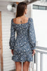 Carregar imagem no visualizador da galeria, Vestido bodycon de impressão de mangas compridas