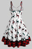 Carregar imagem no visualizador da galeria, Vestido de Natal de impressão de xadrez branco