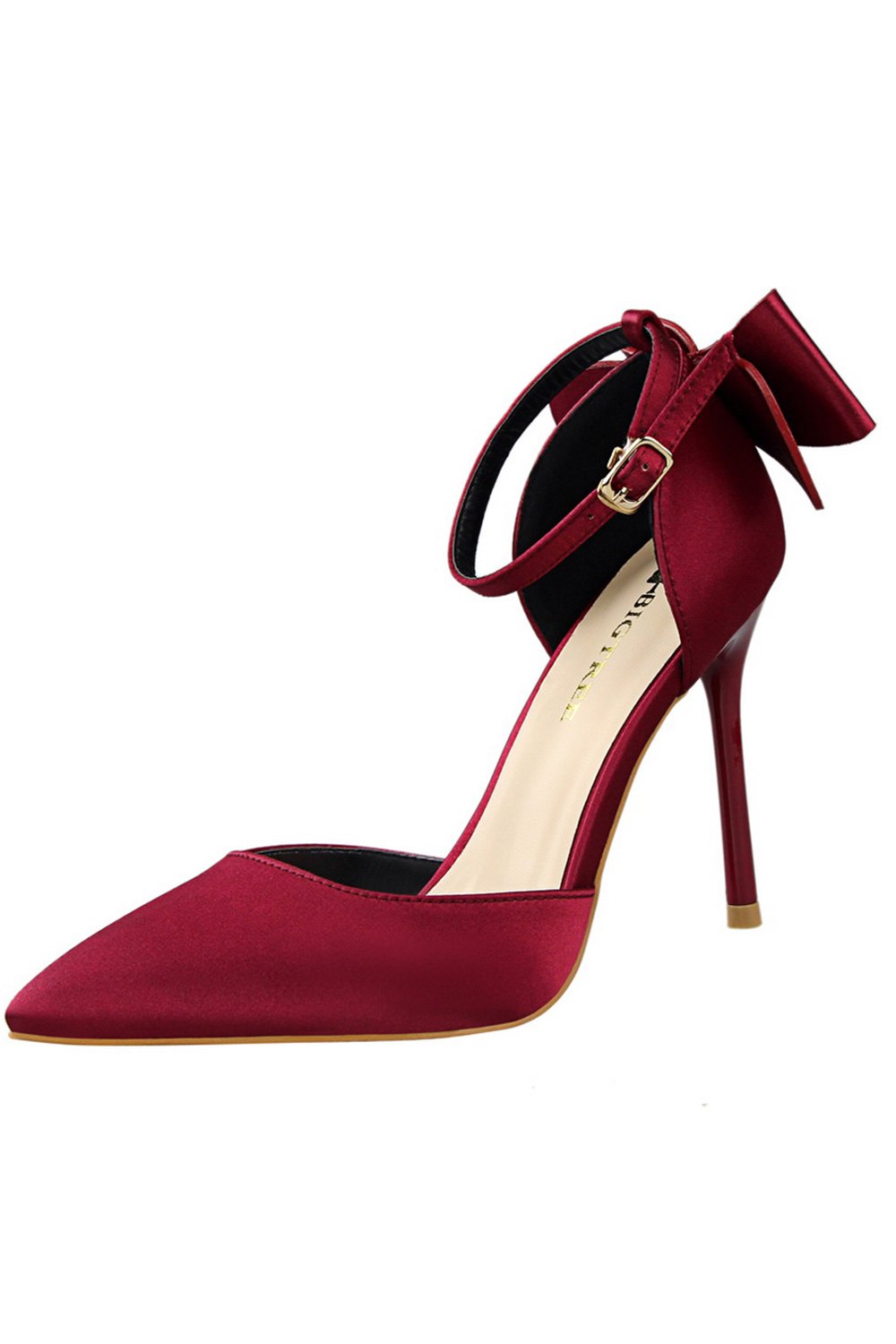 Saltos de baile de cetim da Borgonha com Bowknot
