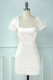 Vestido de festa de bodycon curto Branco