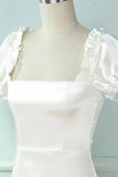 Vestido de festa de bodycon curto Branco