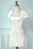 Vestido de festa de bodycon curto Branco