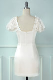 Vestido de festa de bodycon curto Branco