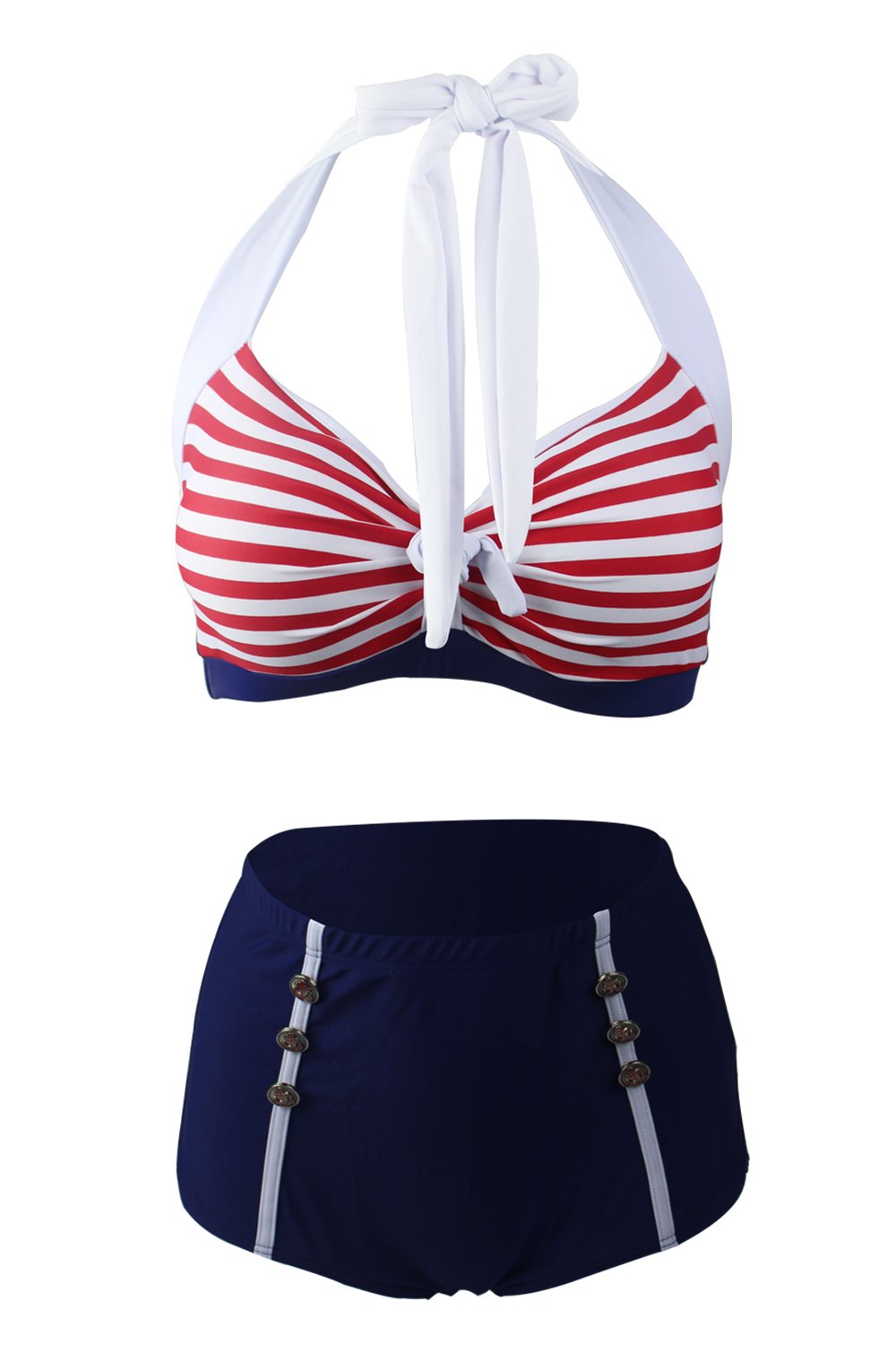 Listras Dois Pedaços Bikini Swimsuit