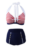 Listras Dois Pedaços Bikini Swimsuit