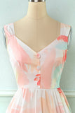 Blush V Pescoço Comprimento Vestido de verão