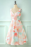 Blush V Pescoço Comprimento Vestido de verão