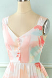 Blush V Pescoço Comprimento Vestido de verão