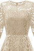 Carregar imagem no visualizador da galeria, Borgonha High Low Lace Dress