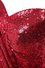Carregar imagem no visualizador da galeria, Vestido de baile de sequin de sereia vermelha