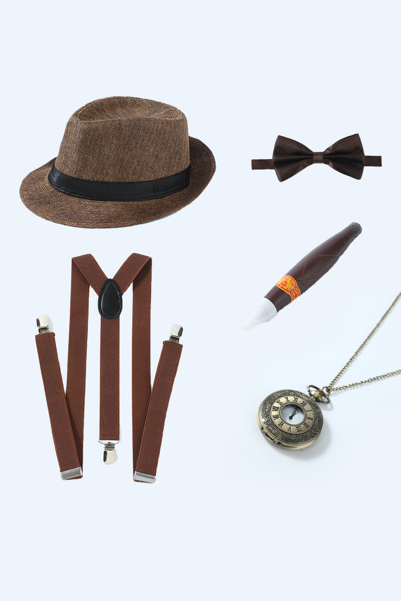 Carregar imagem no visualizador da galeria, Conjunto de acessórios khaki 1920 para homens