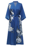 Robe de noiva de noiva de cetim floral floral azul