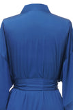 Robe de noiva de noiva de cetim floral floral azul